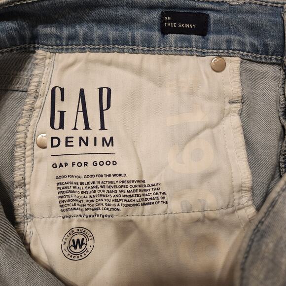Gap True Skinny Soft Denim Light Blue Jeans, Size 29 - Picture 8 of 8